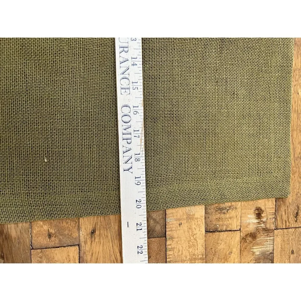 Olive Green Textured Burlap Jute Placemats Set of 4 20